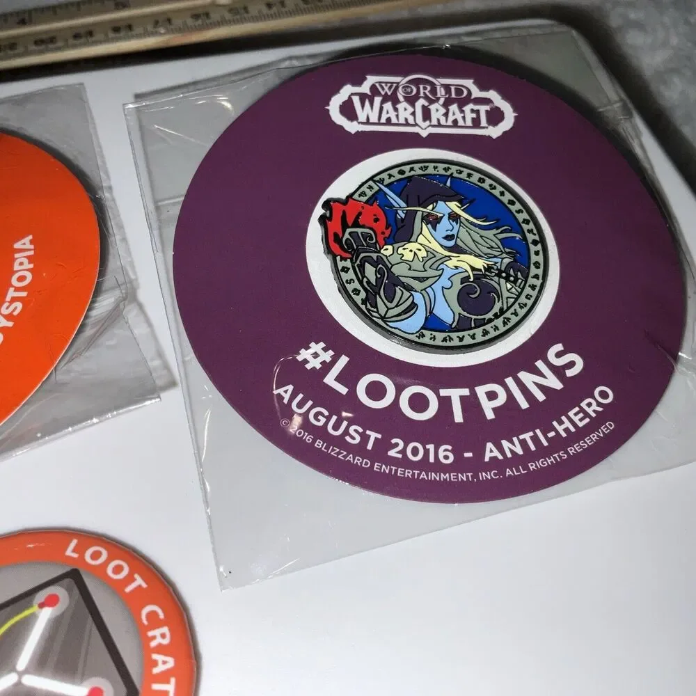 WorldWarcraft & Dystopia Lootpins Crate Exclusive Aug. 2016, June 2016, OCT 2015